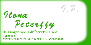 ilona peterffy business card